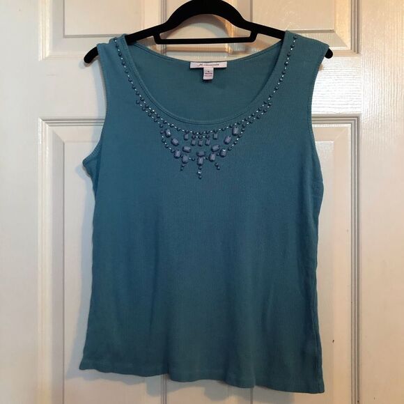Tank Top With Bead Embellishment - Picture 1 of 5